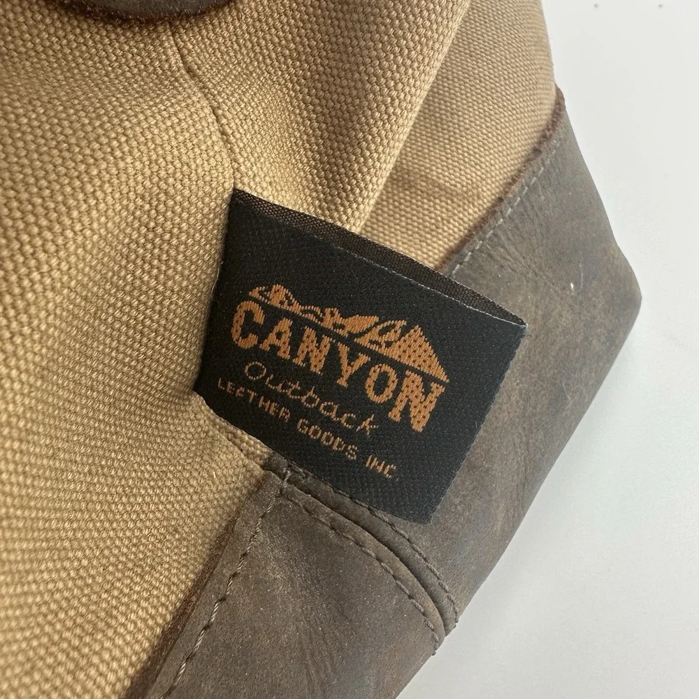 Vintage Canyon Outback‎ Jeffries Leather Canvas Duffle Bag 25